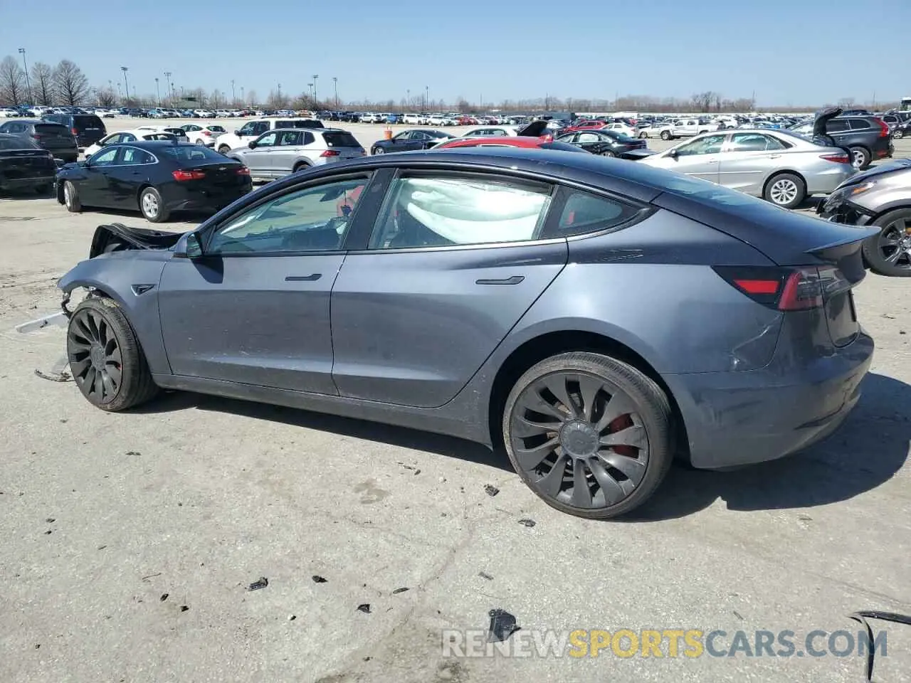 2 Photograph of a damaged car 5YJ3E1EC6PF542853 TESLA MODEL 3 2023