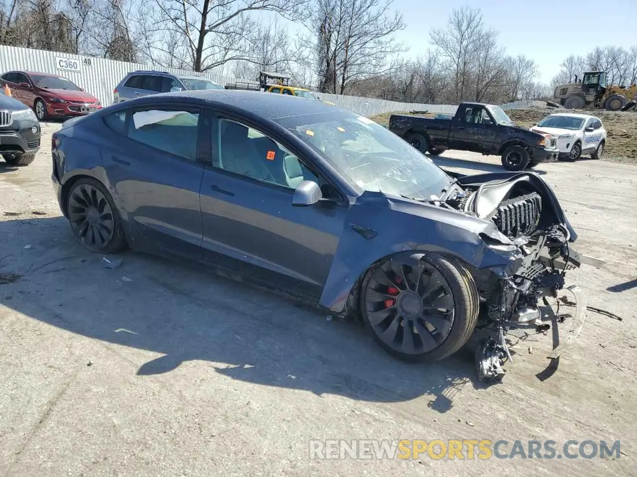 4 Photograph of a damaged car 5YJ3E1EC6PF542853 TESLA MODEL 3 2023