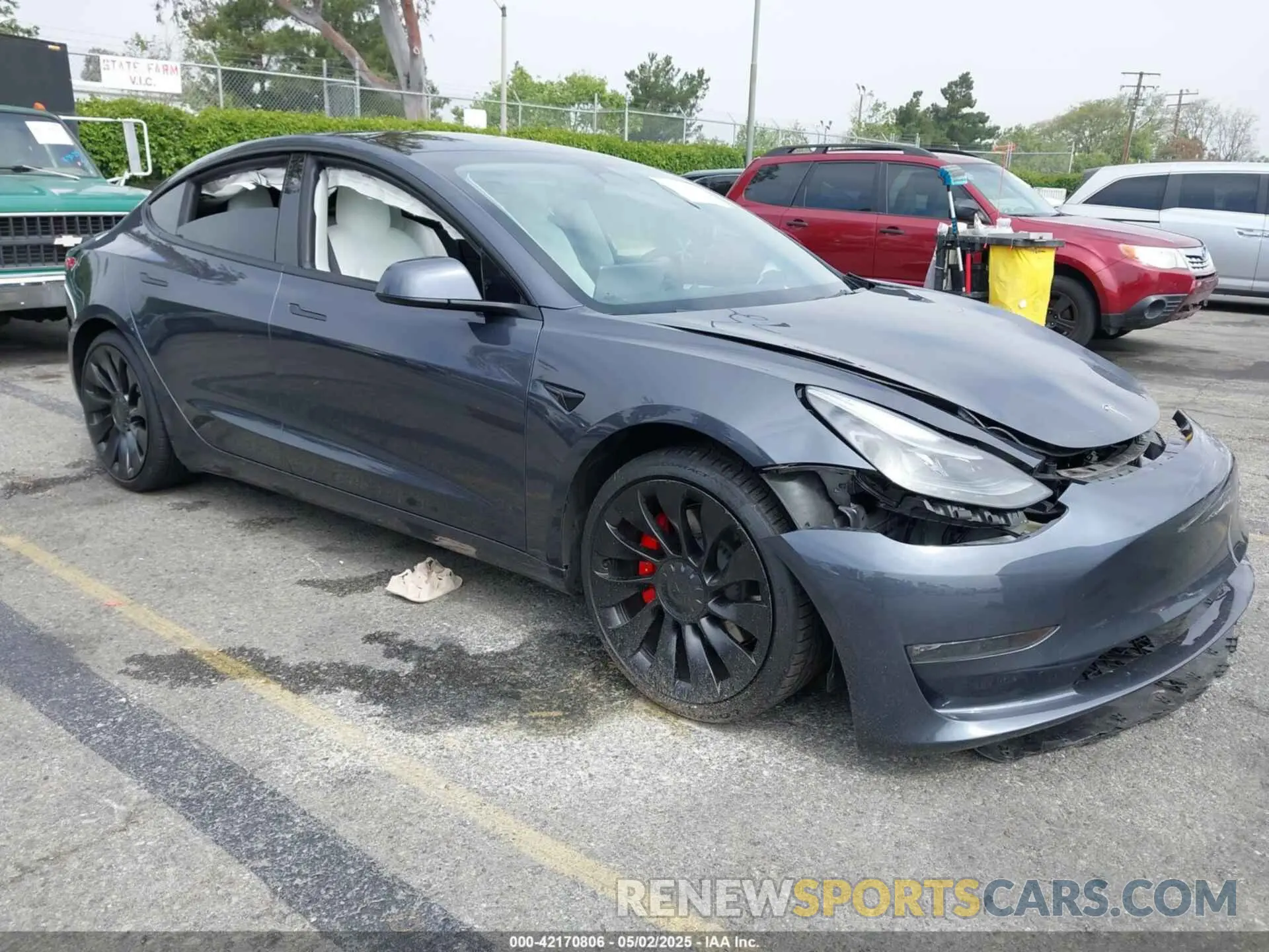 1 Фотография поврежденного автомобиля 5YJ3E1EC7PF420907 TESLA MODEL 3 2023