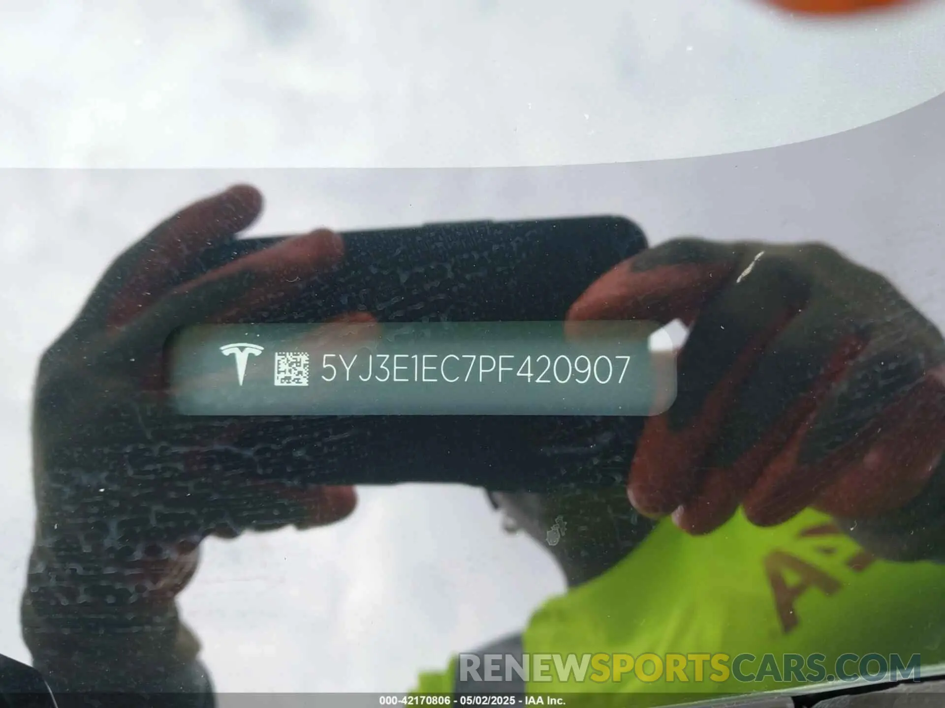 9 Фотография поврежденного автомобиля 5YJ3E1EC7PF420907 TESLA MODEL 3 2023