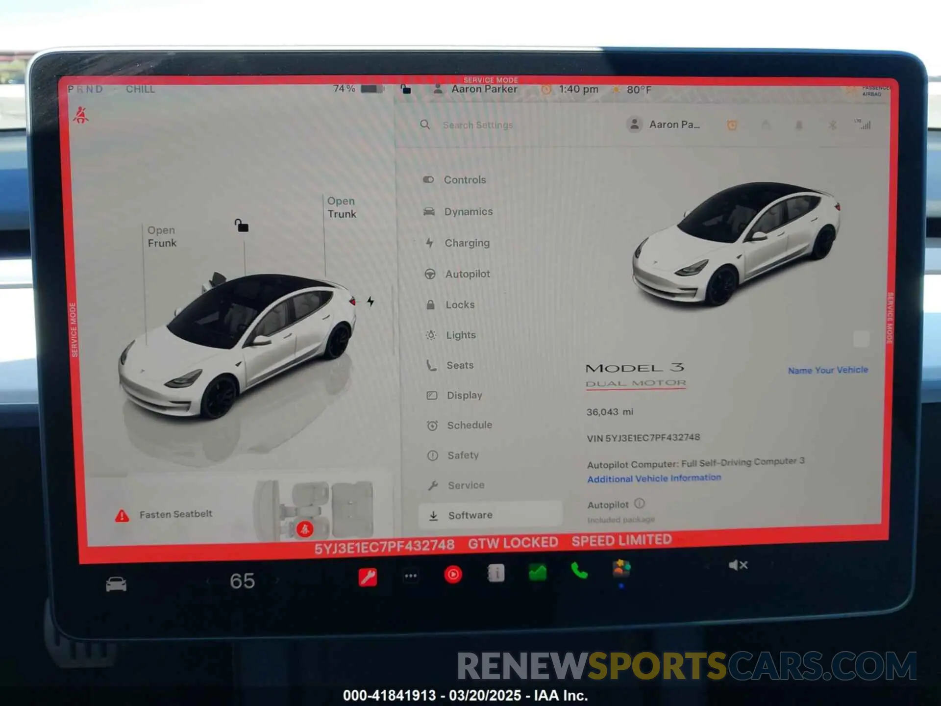 7 Photograph of a damaged car 5YJ3E1EC7PF432748 TESLA MODEL 3 2023