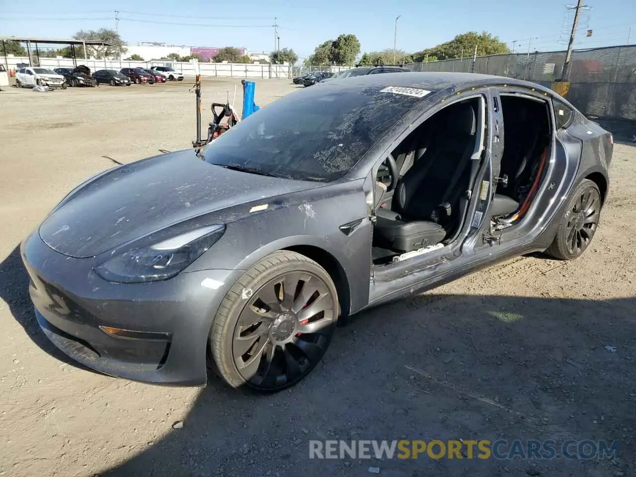 1 Photograph of a damaged car 5YJ3E1EC8PF712758 TESLA MODEL 3 2023