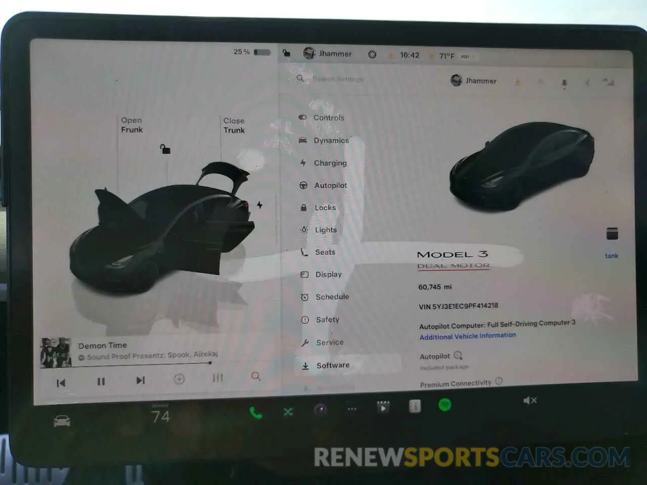 9 Фотография поврежденного автомобиля 5YJ3E1EC9PF414218 TESLA MODEL 3 2023
