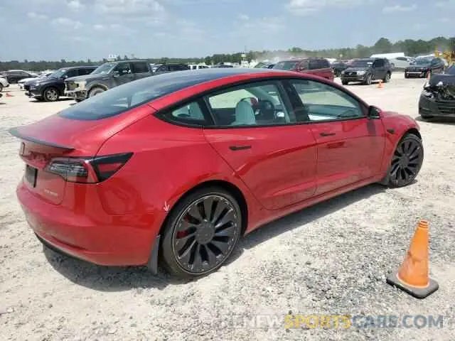 3 Photograph of a damaged car 5YJ3E1EC9PF508440 TESLA MODEL 3 2023