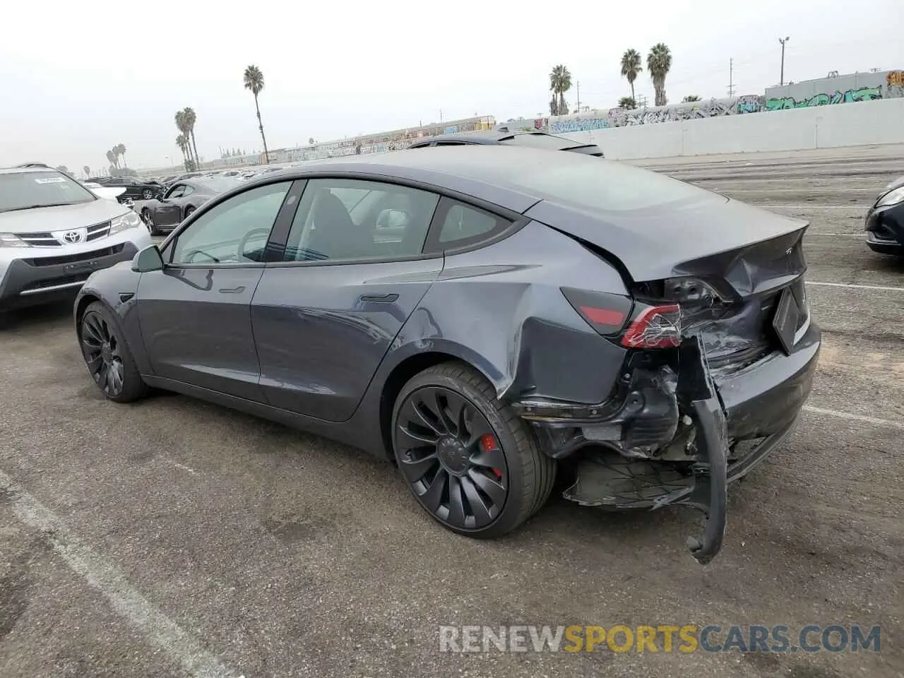 2 Photograph of a damaged car 5YJ3E1EC9PF628139 TESLA MODEL 3 2023