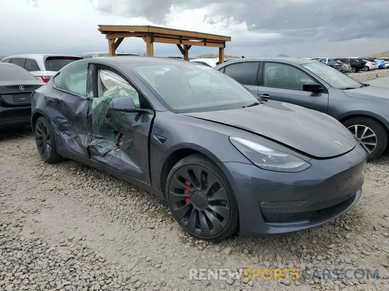 4 Фотография поврежденного автомобиля 5YJ3E1EC9PF673517 TESLA MODEL 3 2023