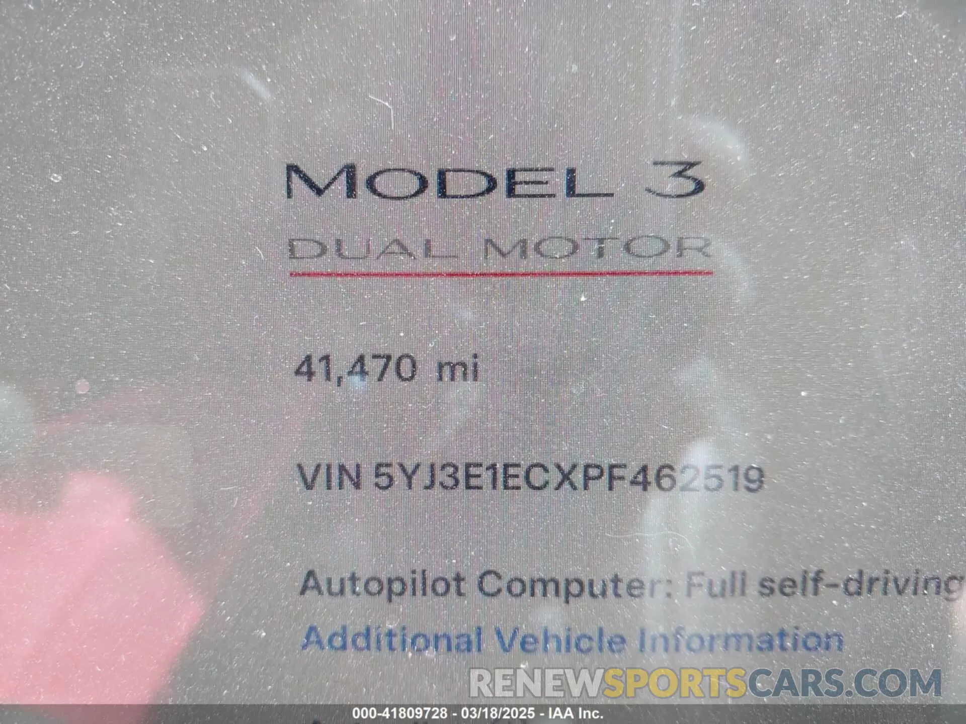 15 Photograph of a damaged car 5YJ3E1ECXPF462519 TESLA MODEL 3 2023