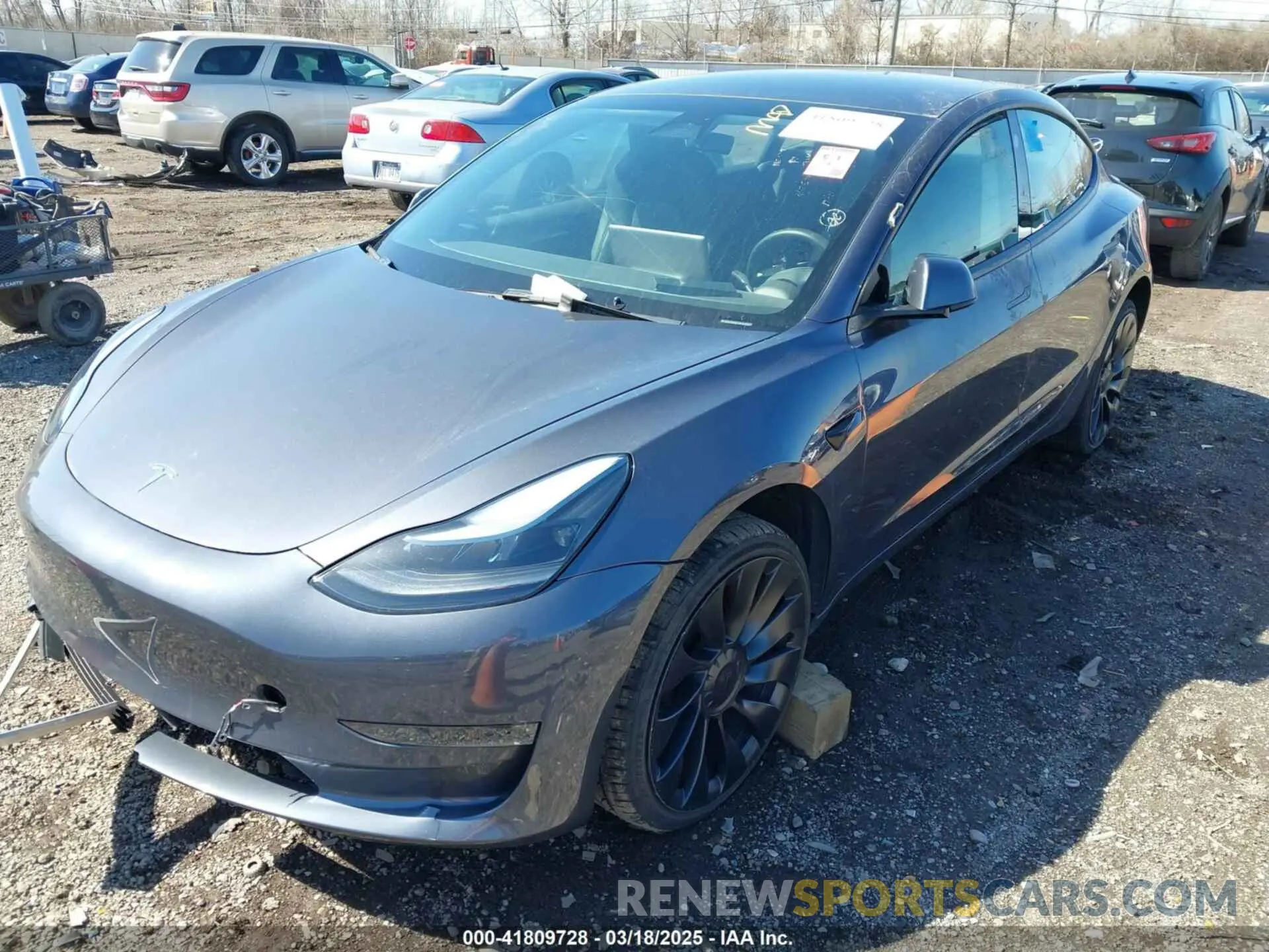 2 Photograph of a damaged car 5YJ3E1ECXPF462519 TESLA MODEL 3 2023