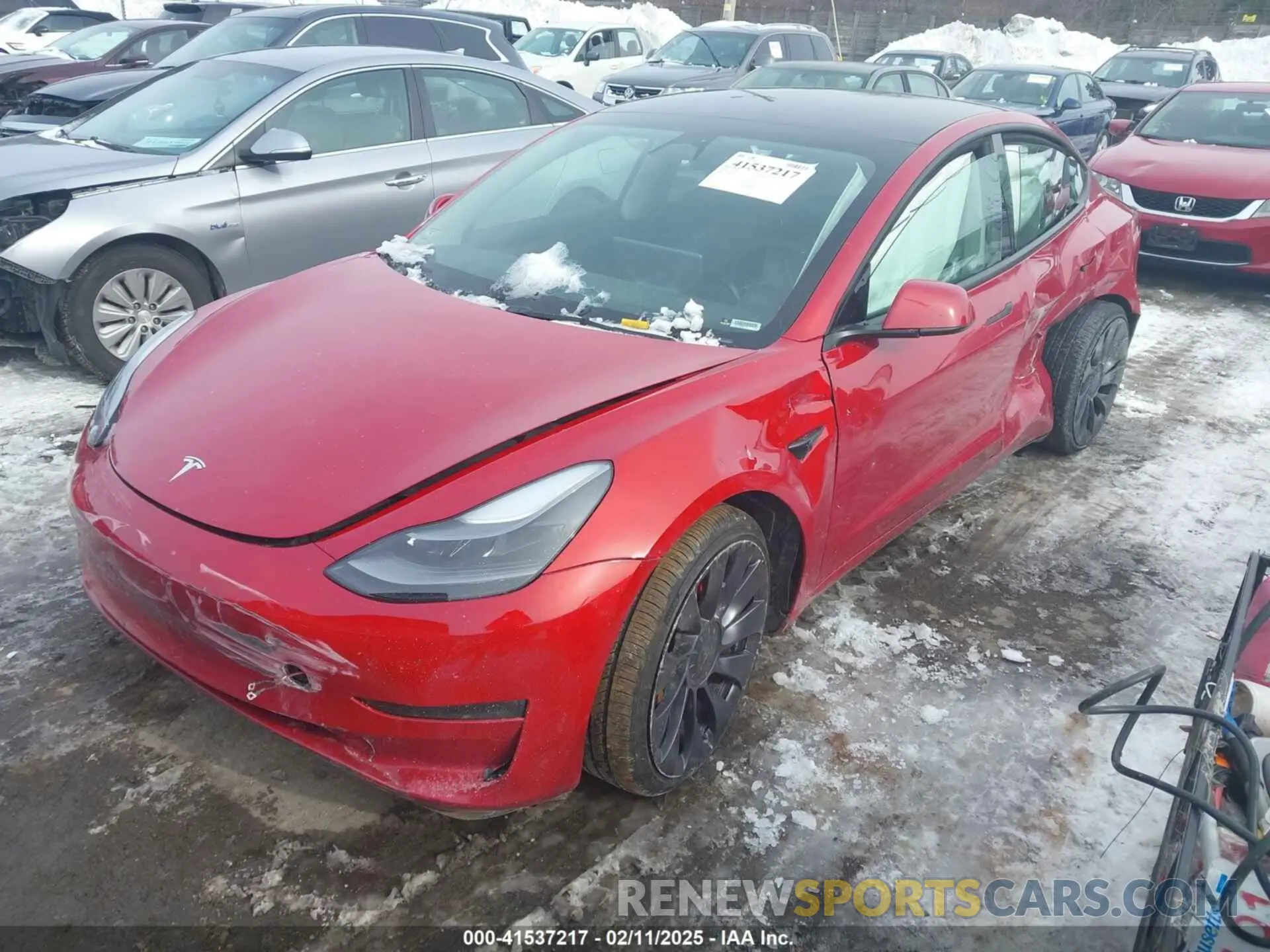 2 Photograph of a damaged car 5YJ3E1ECXPF636976 TESLA MODEL 3 2023