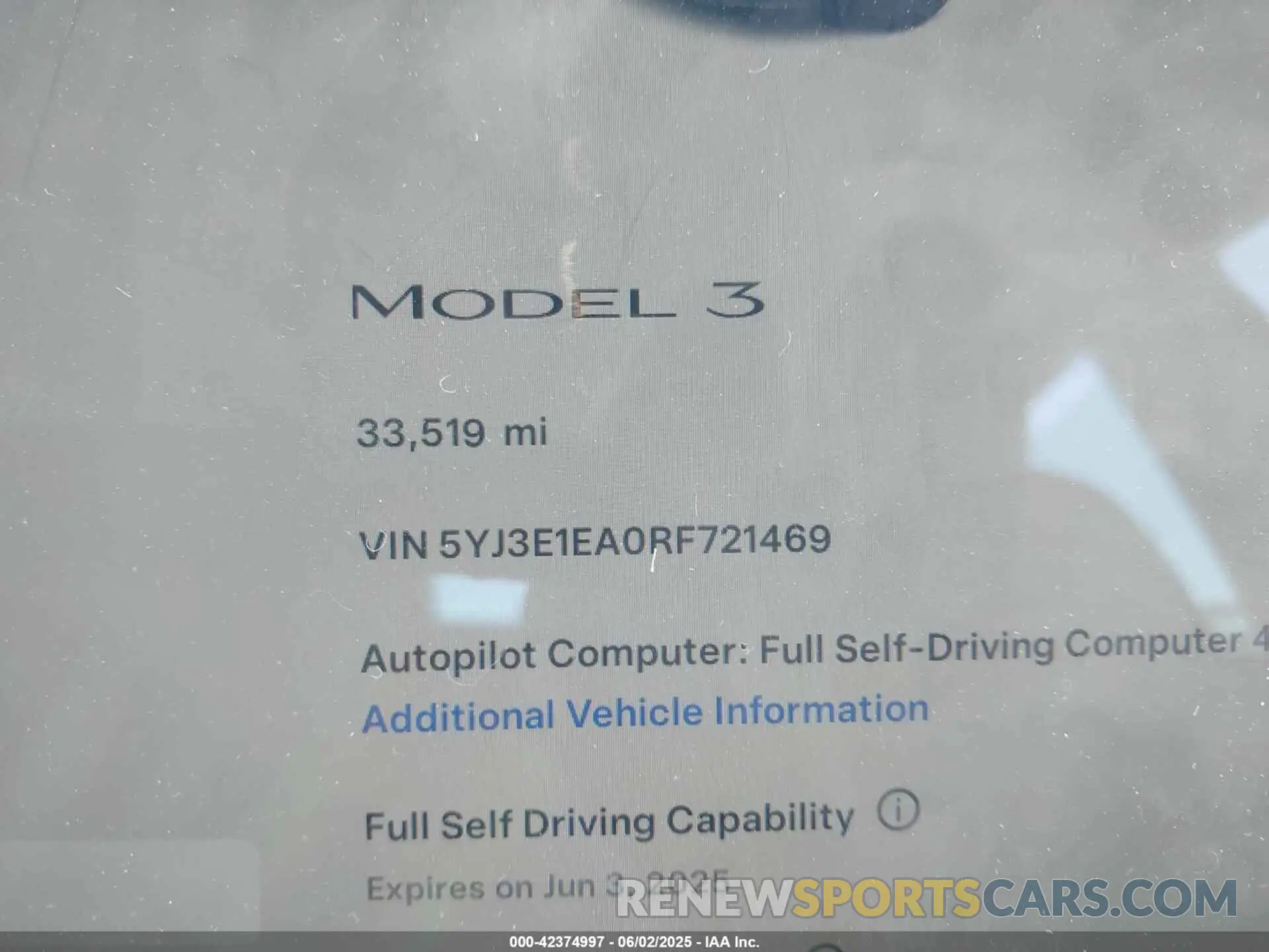 7 Фотография поврежденного автомобиля 5YJ3E1EA0RF721469 TESLA MODEL 3 2024
