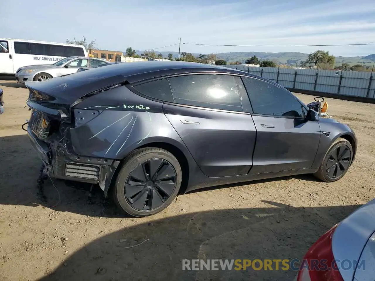3 Photograph of a damaged car 5YJ3E1EA0RF784894 TESLA MODEL 3 2024