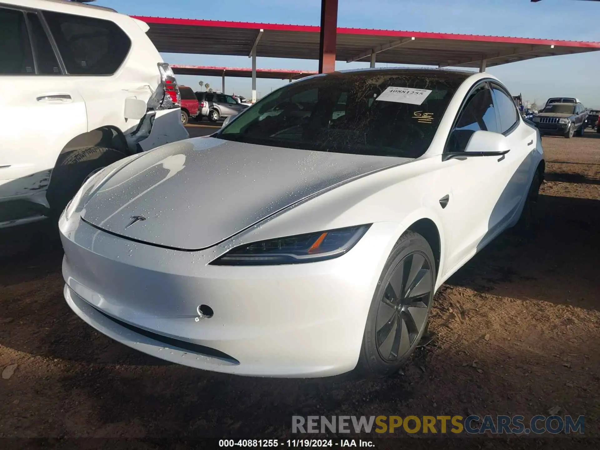 2 Photograph of a damaged car 5YJ3E1EA0RF855902 TESLA MODEL 3 2024