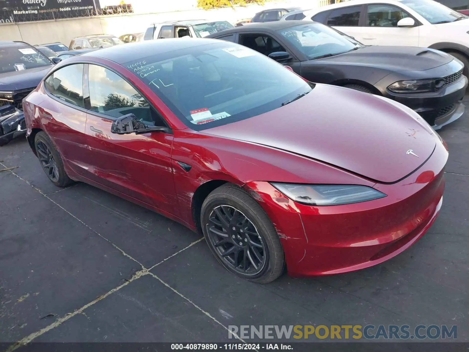 1 Photograph of a damaged car 5YJ3E1EA1RF842222 TESLA MODEL 3 2024