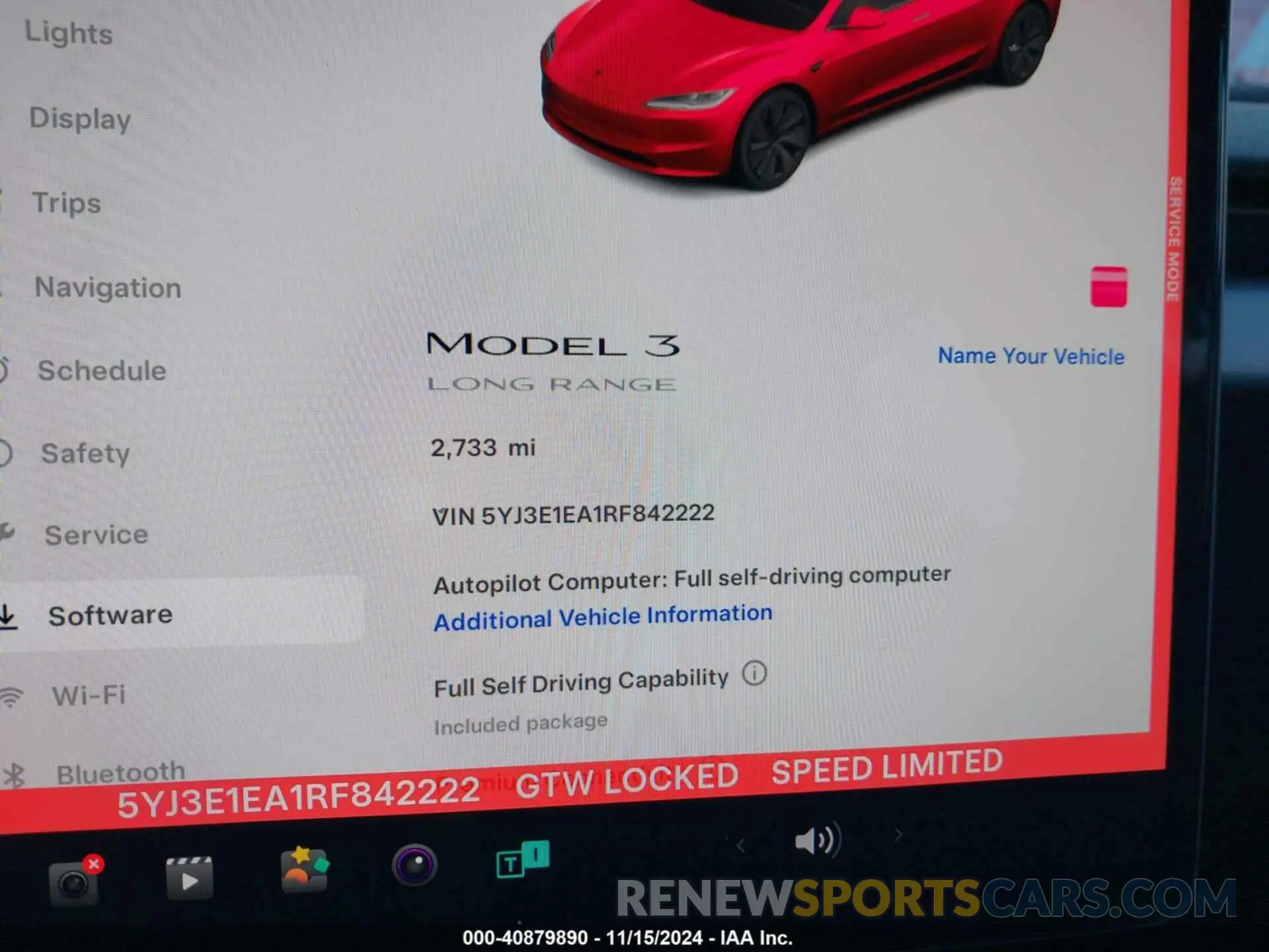 16 Photograph of a damaged car 5YJ3E1EA1RF842222 TESLA MODEL 3 2024