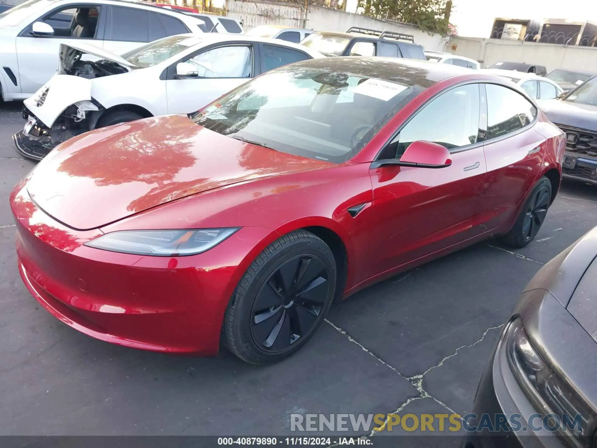 2 Photograph of a damaged car 5YJ3E1EA1RF842222 TESLA MODEL 3 2024