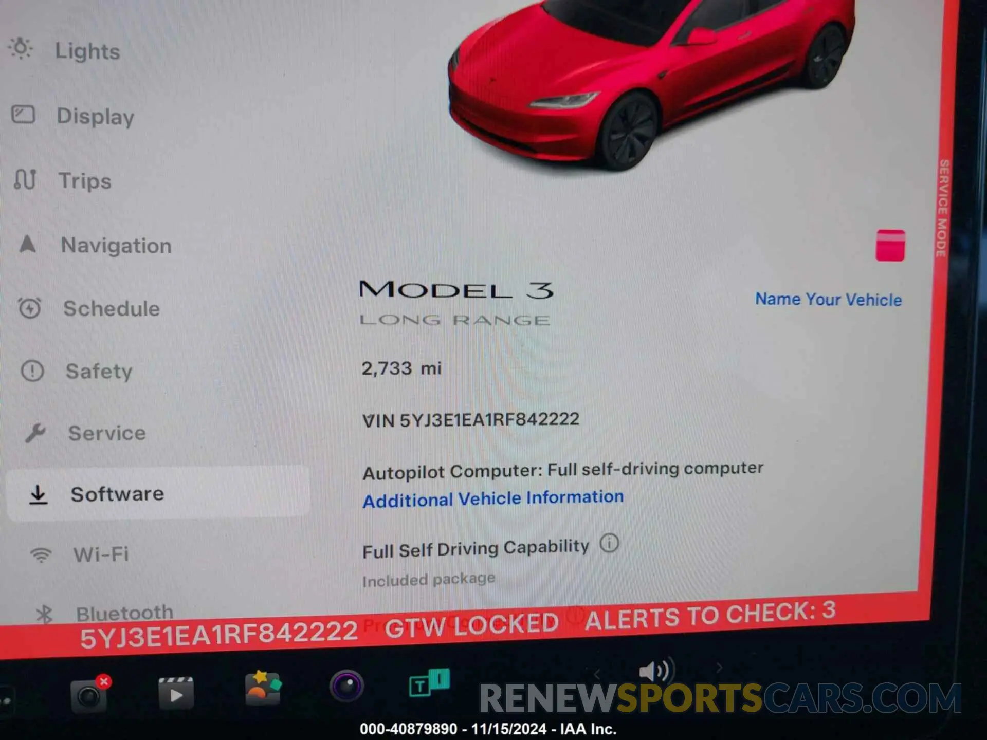 7 Photograph of a damaged car 5YJ3E1EA1RF842222 TESLA MODEL 3 2024