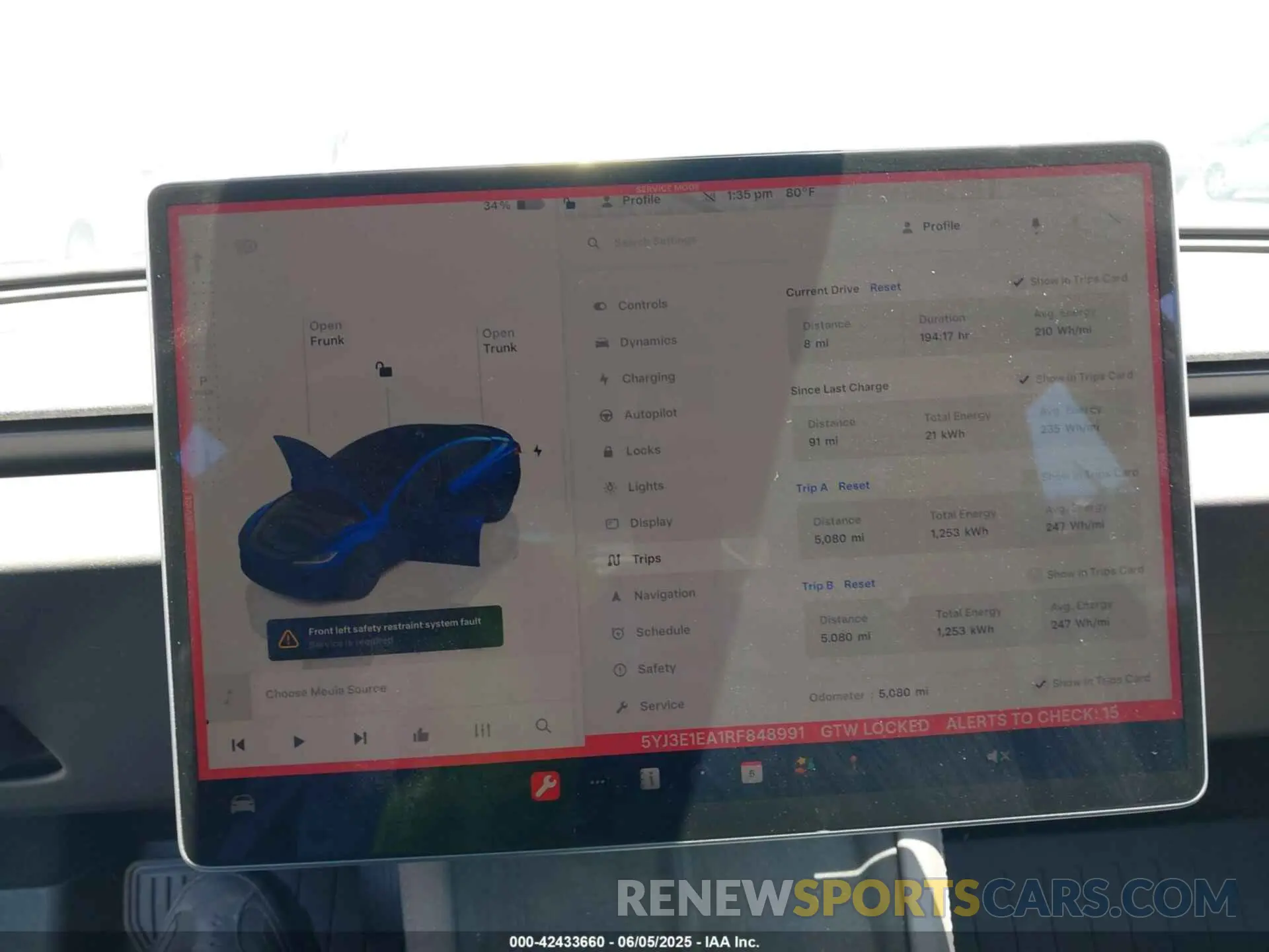 7 Фотография поврежденного автомобиля 5YJ3E1EA1RF848991 TESLA MODEL 3 2024