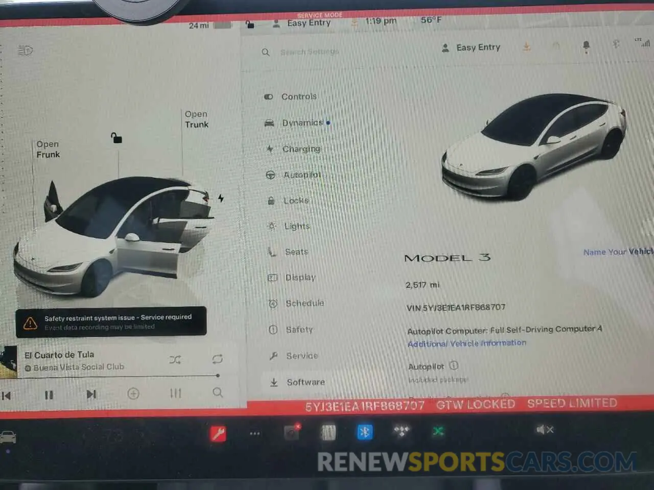 9 Фотография поврежденного автомобиля 5YJ3E1EA1RF868707 TESLA MODEL 3 2024