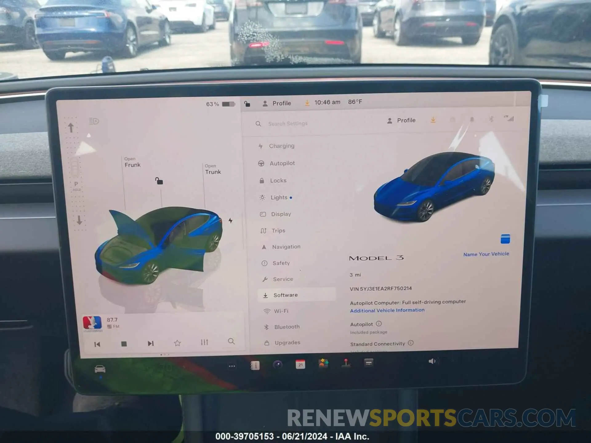 14 Photograph of a damaged car 5YJ3E1EA2RF750214 TESLA MODEL 3 2024