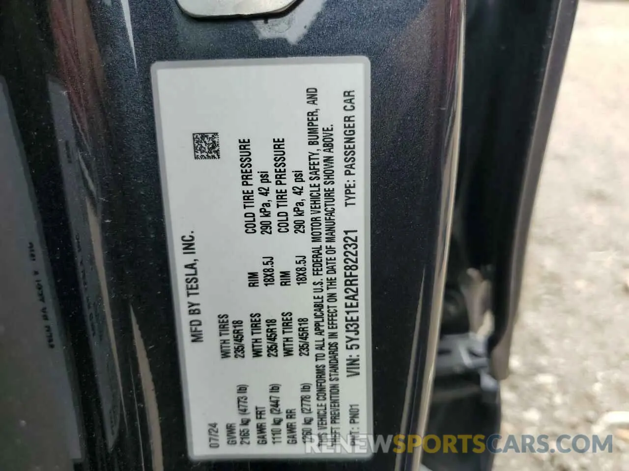 13 Фотография поврежденного автомобиля 5YJ3E1EA2RF822321 TESLA MODEL 3 2024