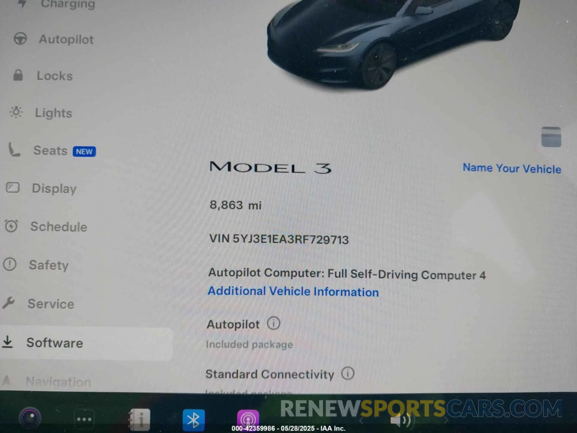 16 Photograph of a damaged car 5YJ3E1EA3RF729713 TESLA MODEL 3 2024