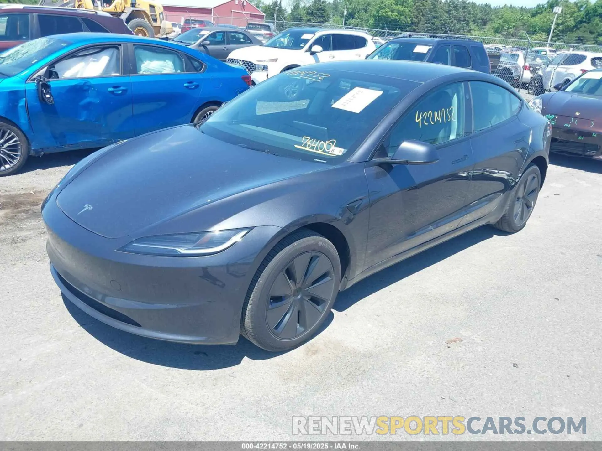 2 Photograph of a damaged car 5YJ3E1EA3RF784002 TESLA MODEL 3 2024