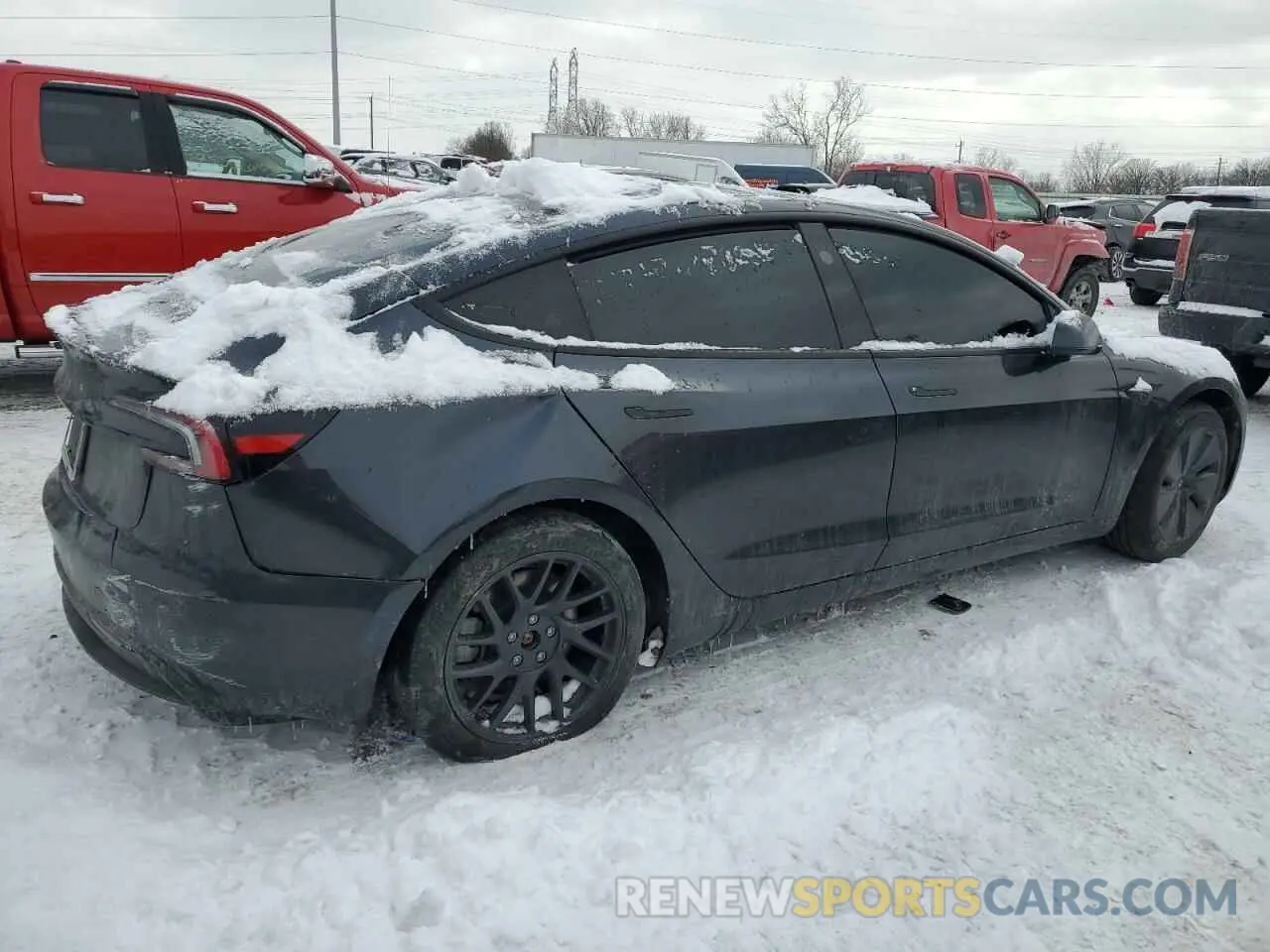 3 Photograph of a damaged car 5YJ3E1EA4RF740140 TESLA MODEL 3 2024