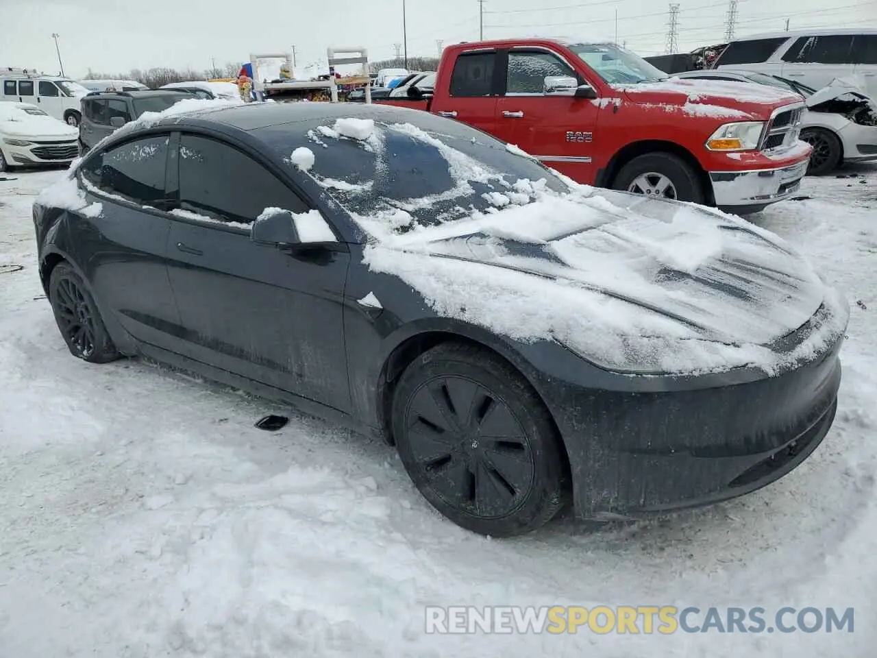 4 Photograph of a damaged car 5YJ3E1EA4RF740140 TESLA MODEL 3 2024