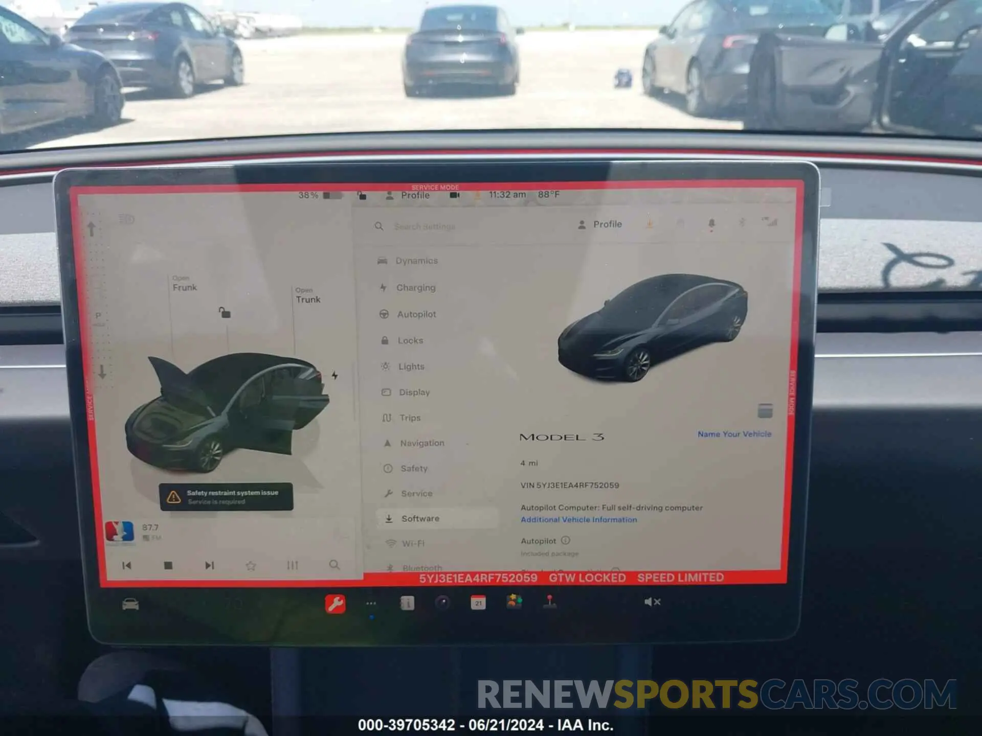 13 Photograph of a damaged car 5YJ3E1EA4RF752059 TESLA MODEL 3 2024