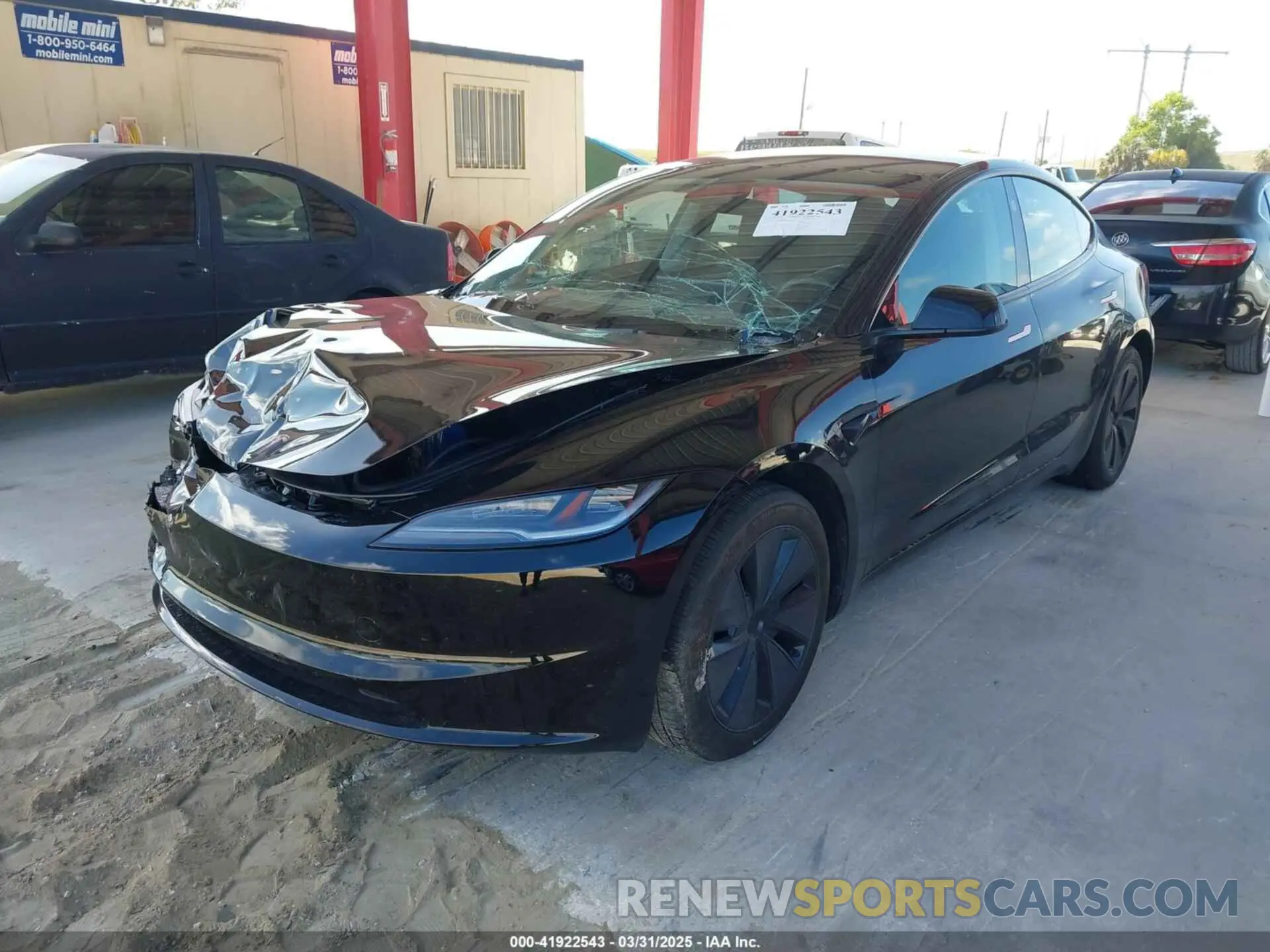 2 Photograph of a damaged car 5YJ3E1EA4RF822384 TESLA MODEL 3 2024