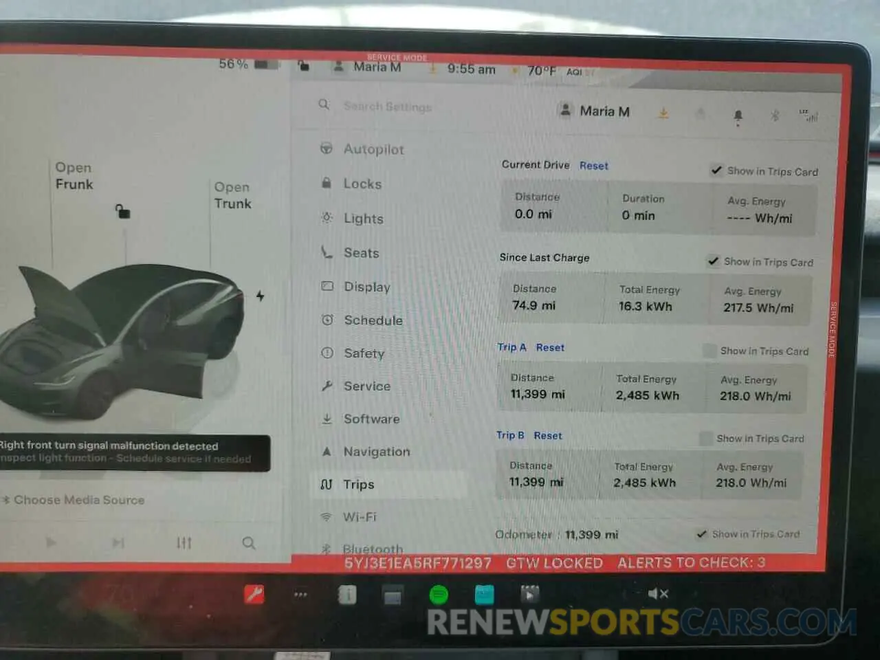 9 Photograph of a damaged car 5YJ3E1EA5RF771297 TESLA MODEL 3 2024