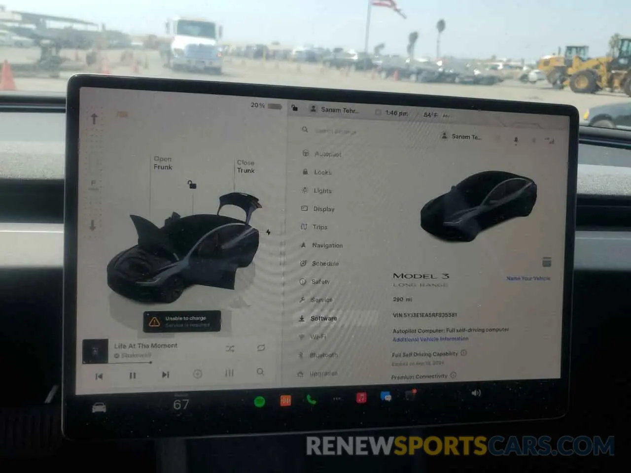9 Photograph of a damaged car 5YJ3E1EA5RF835581 TESLA MODEL 3 2024