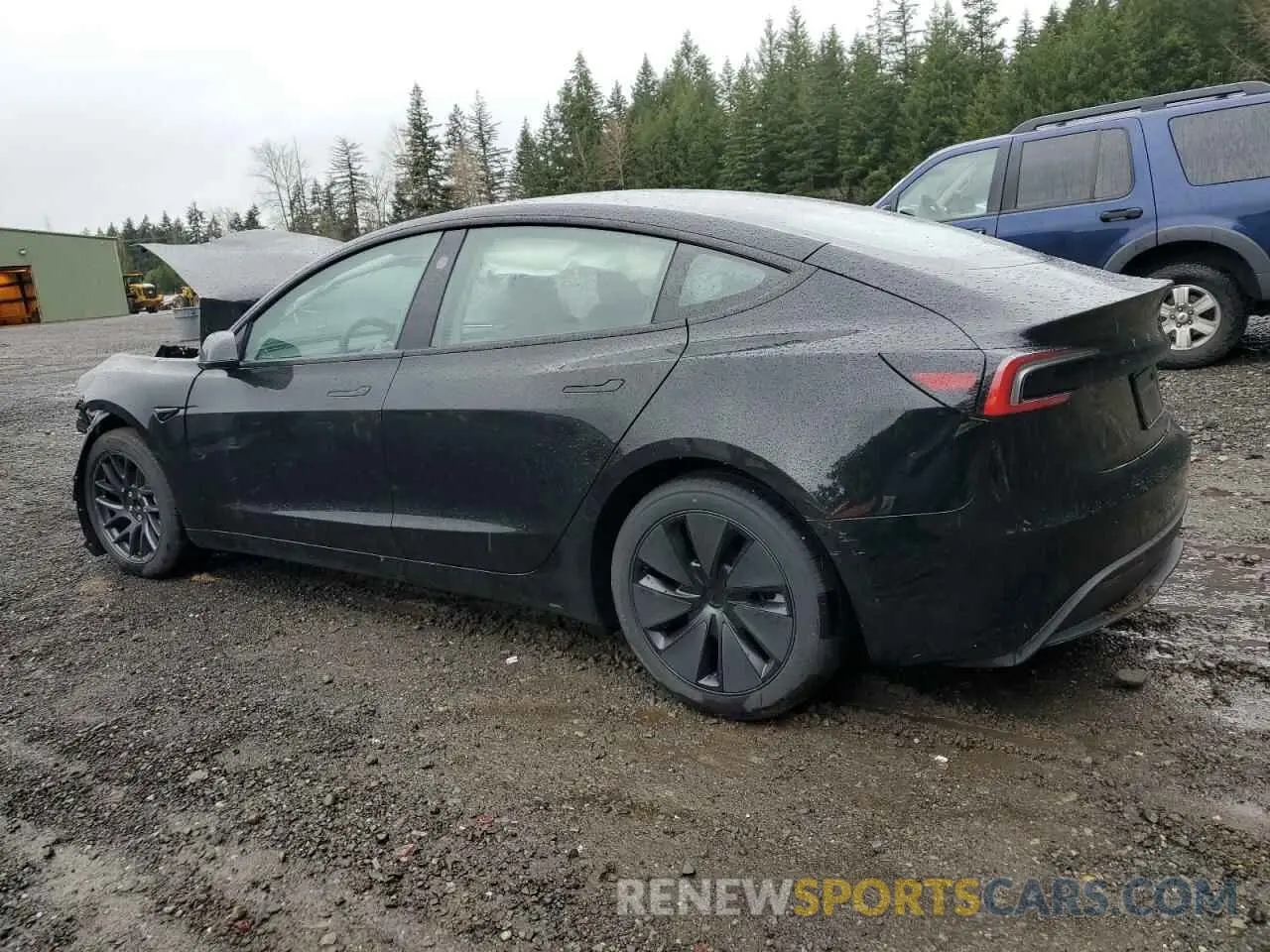 2 Photograph of a damaged car 5YJ3E1EA6RF726241 TESLA MODEL 3 2024