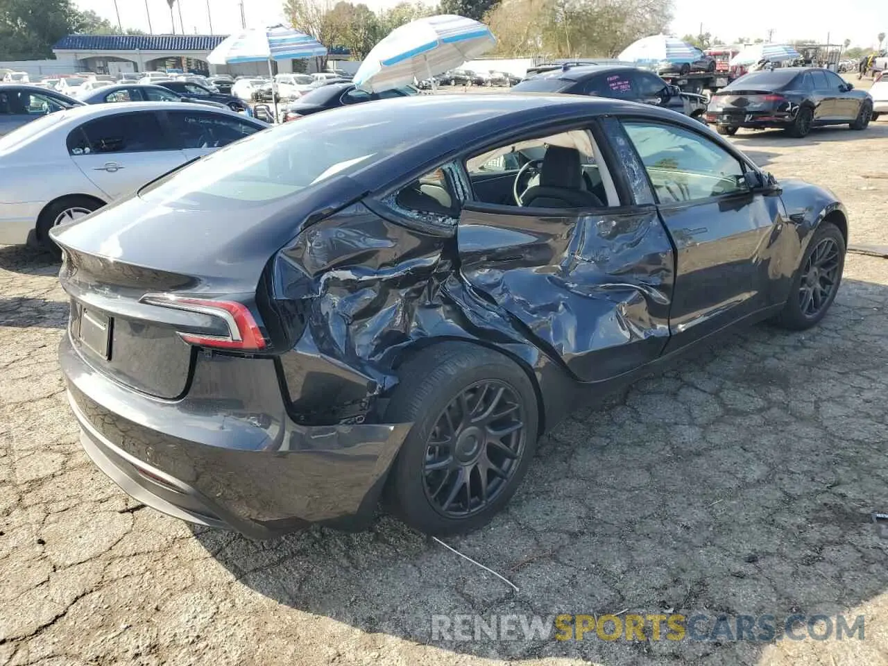 3 Photograph of a damaged car 5YJ3E1EA6RF744142 TESLA MODEL 3 2024