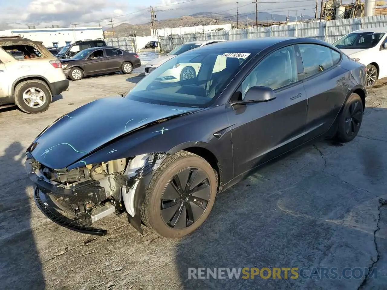 1 Фотография поврежденного автомобиля 5YJ3E1EA6RF747249 TESLA MODEL 3 2024