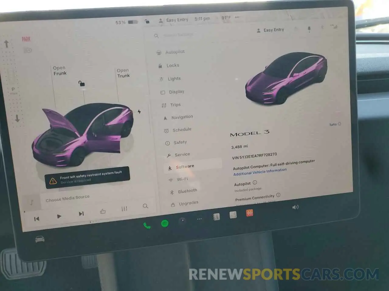 9 Фотография поврежденного автомобиля 5YJ3E1EA7RF728273 TESLA MODEL 3 2024