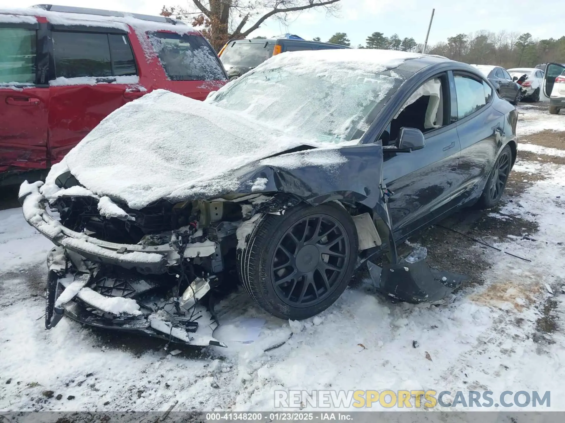 2 Photograph of a damaged car 5YJ3E1EA7RF735871 TESLA MODEL 3 2024