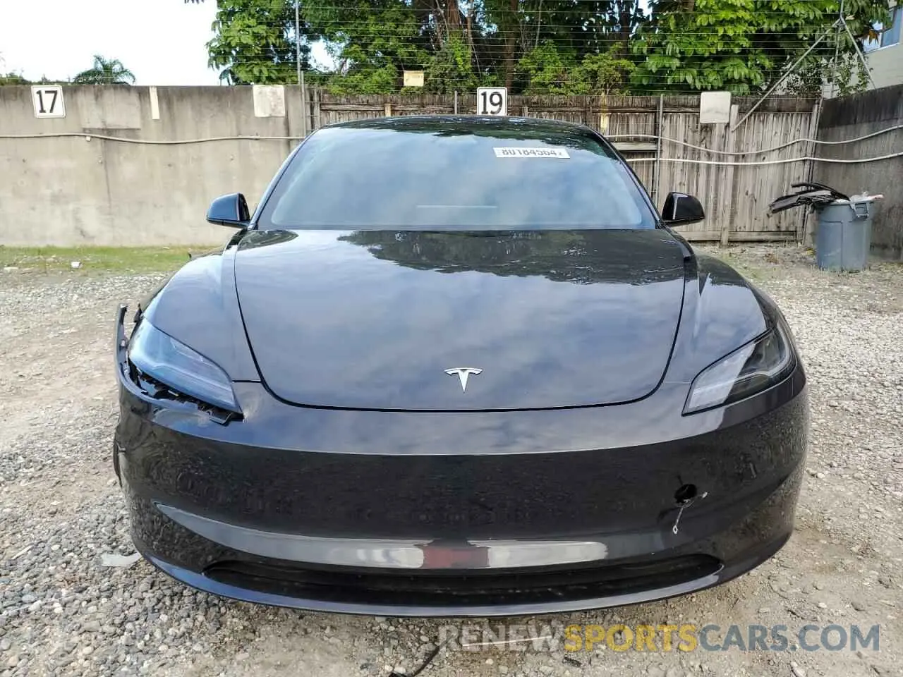 5 Photograph of a damaged car 5YJ3E1EA7RF826476 TESLA MODEL 3 2024