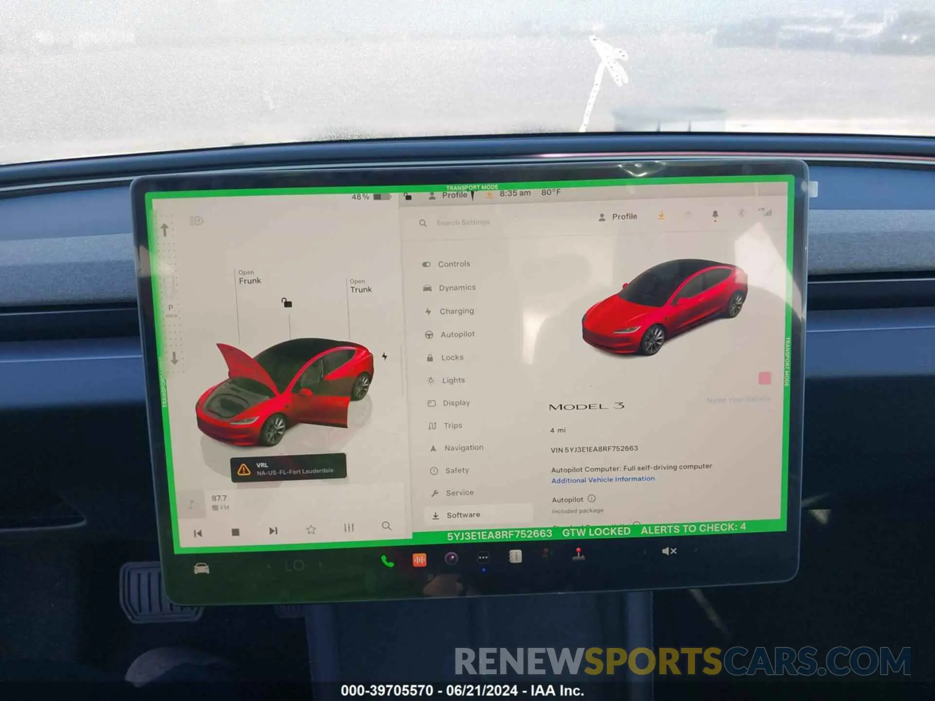 13 Photograph of a damaged car 5YJ3E1EA8RF752663 TESLA MODEL 3 2024