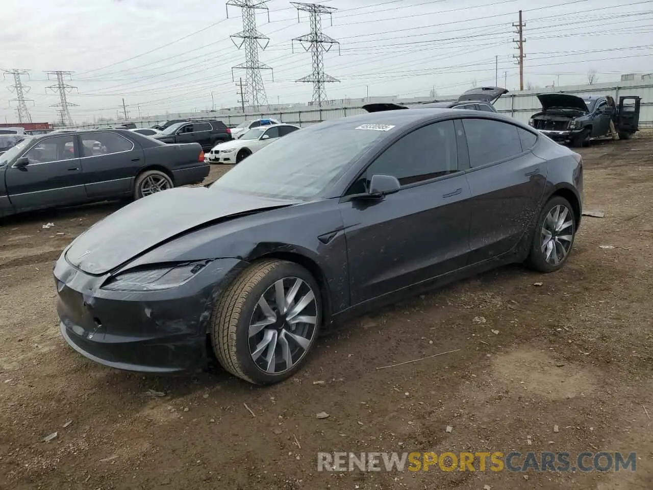 1 Photograph of a damaged car 5YJ3E1EA8RF836952 TESLA MODEL 3 2024