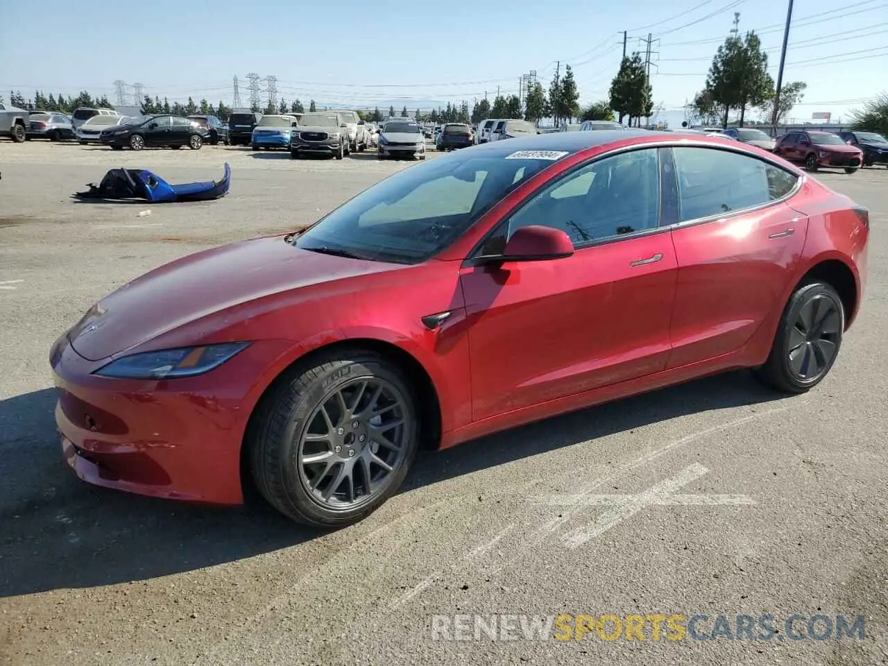 1 Photograph of a damaged car 5YJ3E1EA8RF843626 TESLA MODEL 3 2024