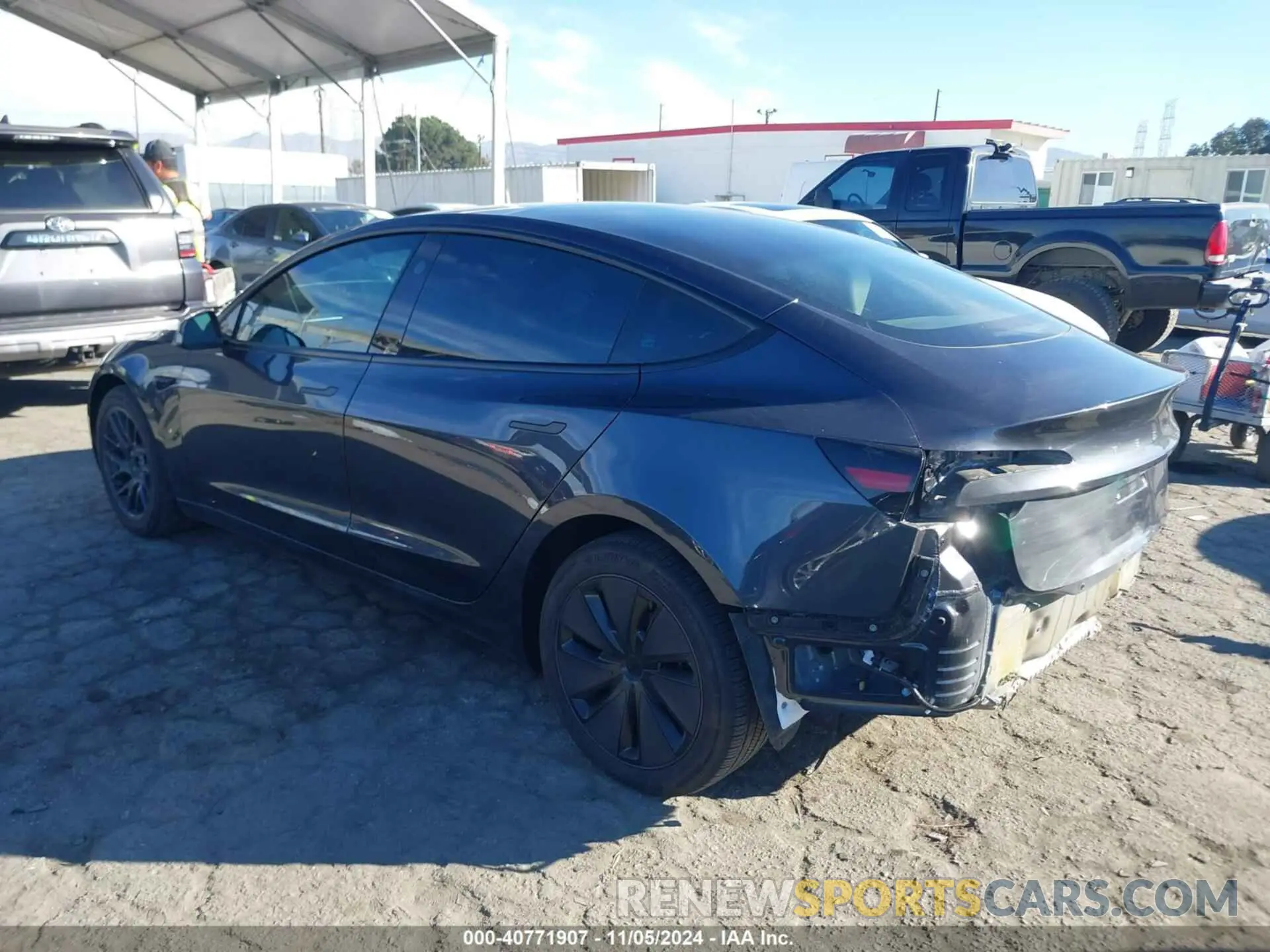 3 Photograph of a damaged car 5YJ3E1EA9RF786143 TESLA MODEL 3 2024
