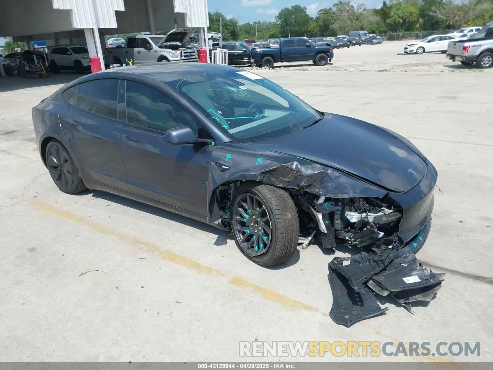 1 Photograph of a damaged car 5YJ3E1EAXRF864719 TESLA MODEL 3 2024