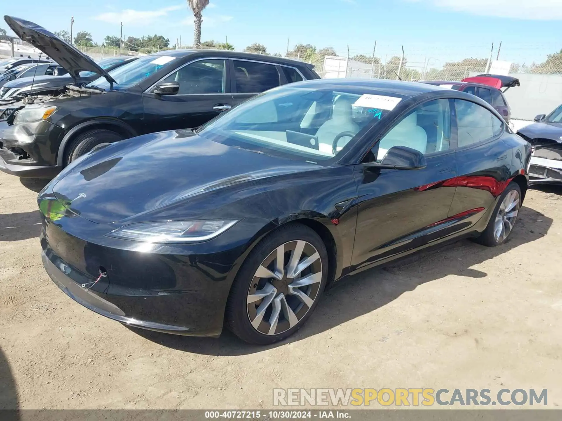 2 Photograph of a damaged car 5YJ3E1EB0RF792938 TESLA MODEL 3 2024