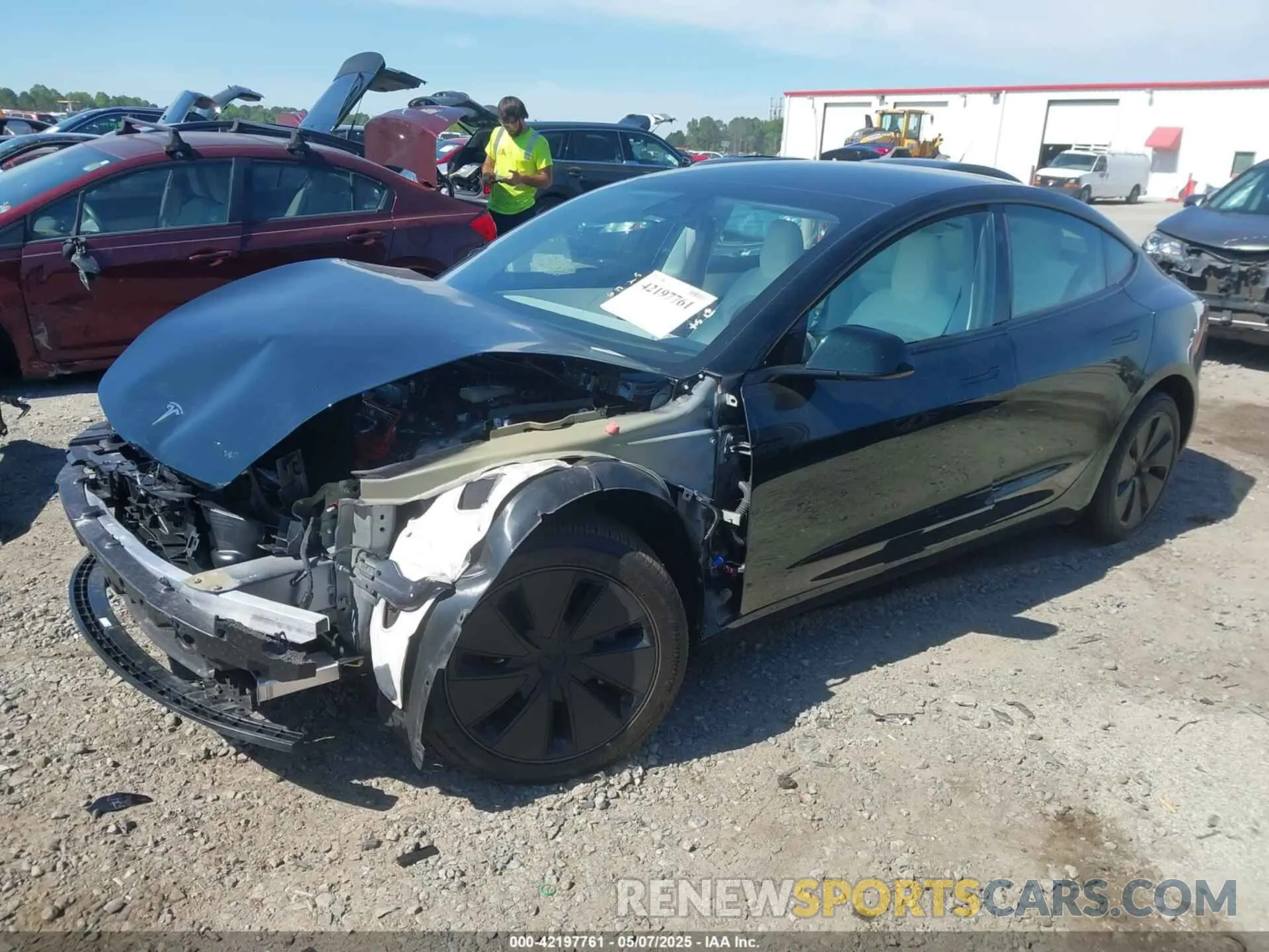 2 Photograph of a damaged car 5YJ3E1EB0RF808605 TESLA MODEL 3 2024
