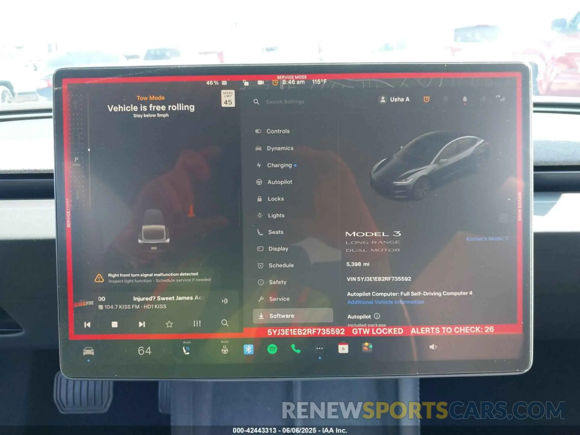 18 Photograph of a damaged car 5YJ3E1EB2RF735592 TESLA MODEL 3 2024