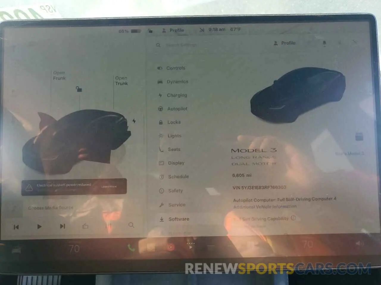 9 Photograph of a damaged car 5YJ3E1EB3RF766303 TESLA MODEL 3 2024
