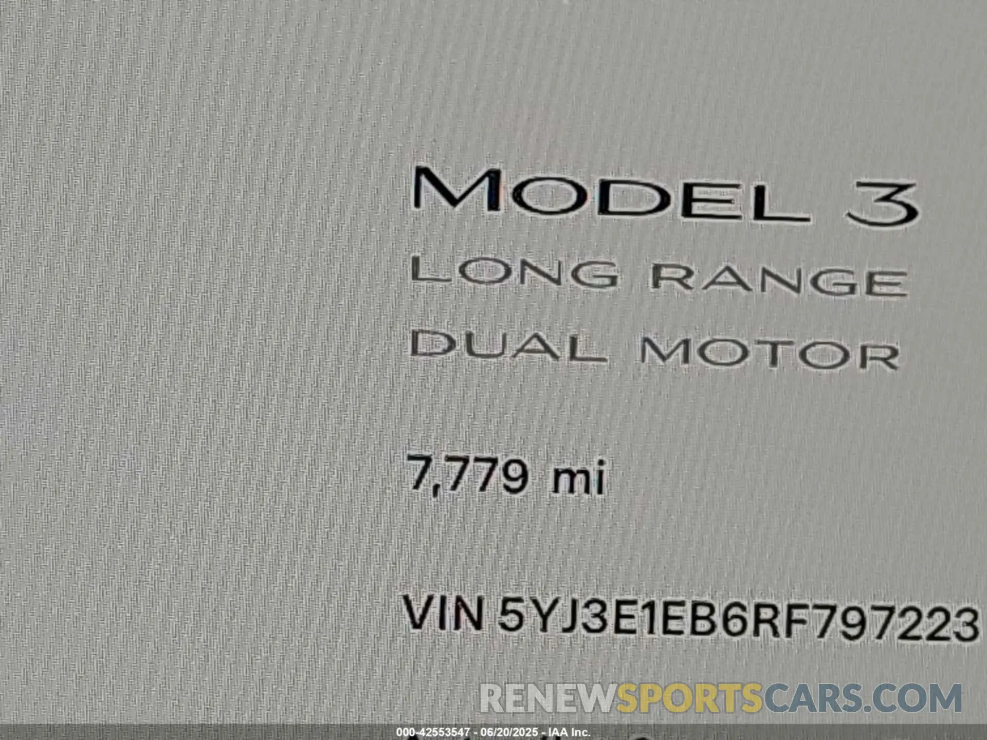 16 Photograph of a damaged car 5YJ3E1EB6RF797223 TESLA MODEL 3 2024