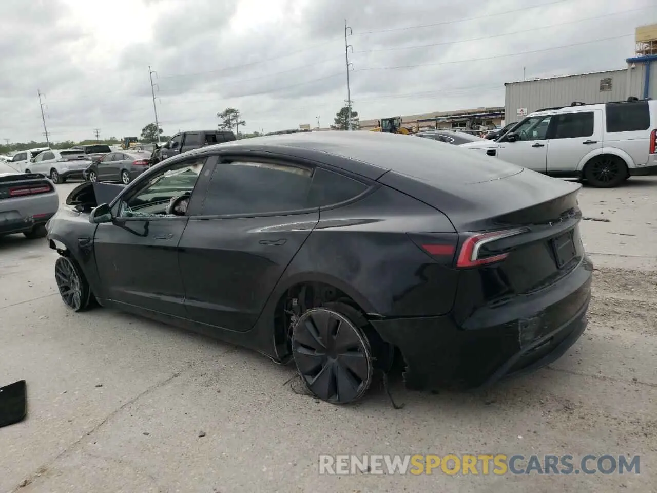 2 Photograph of a damaged car 5YJ3E1EB8RF717033 TESLA MODEL 3 2024