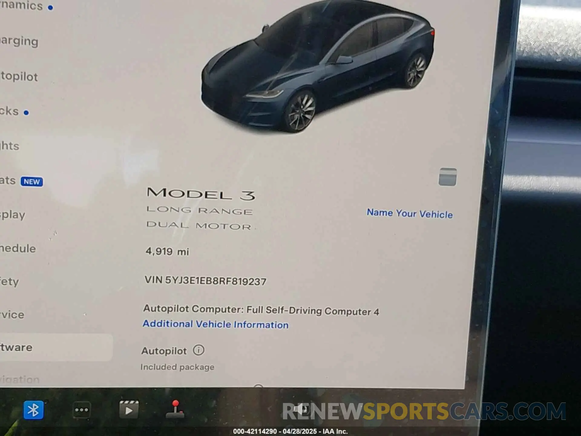 7 Photograph of a damaged car 5YJ3E1EB8RF819237 TESLA MODEL 3 2024
